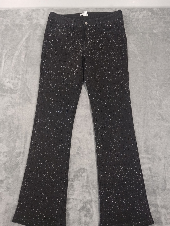 Forever 21 Denim - Forever 21 Black Rhinestone Flare Jeans Size 30X30